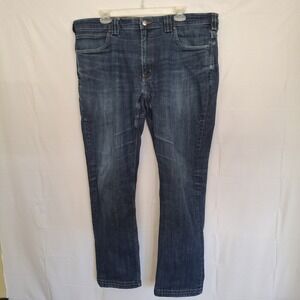 Duluth Ballroom Double Flex Jeans Mens 40x32 (40x31) Blue Stretch Denim Slim Fit